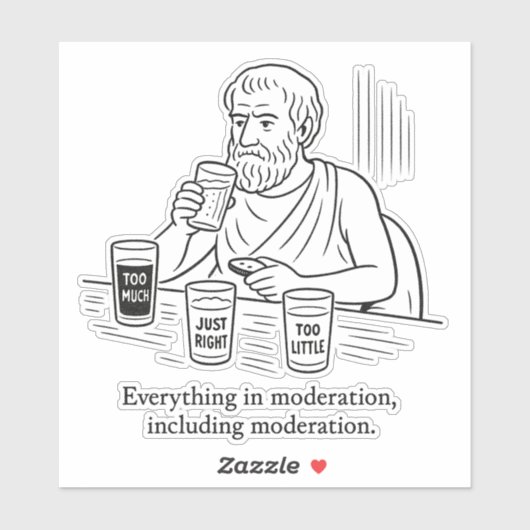 Sticker Guide d'Aristote pour la modération (Feuille)