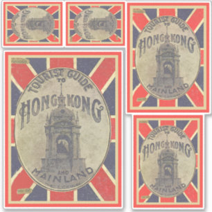 Sticker Guide touristique vintage de Hong Kong avec Union