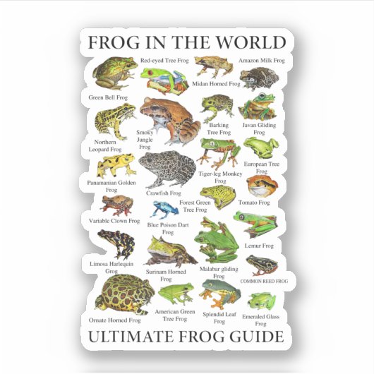 Sticker Guide Ultimate Frog Funny Frog Lover Frog Propriét (Devant)