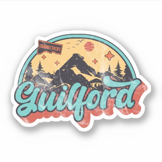 Sticker Guilford, Connecticut (Devant)