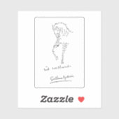 Sticker Guillaume Apollinaire, Calligramme Cheval (Feuille)