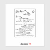 Sticker Guillaume Apollinaire, Venu de Dieuze (Feuille)