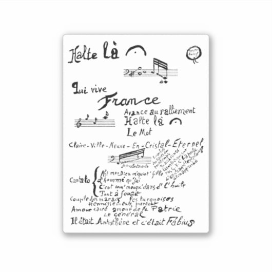 Sticker Guillaume Apollinaire, Venu de Dieuze (Devant)