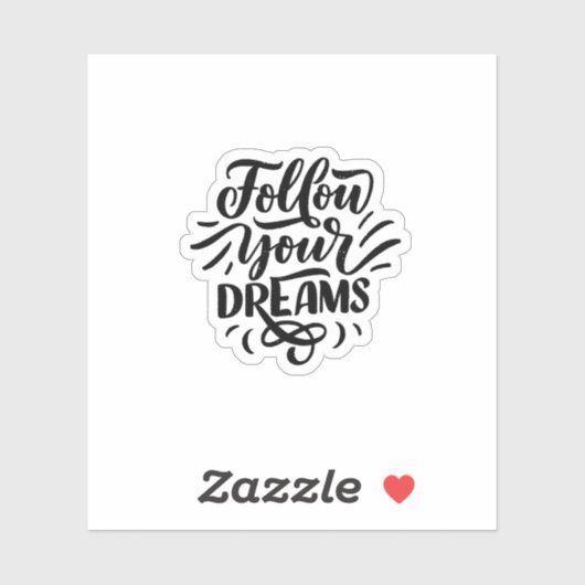 Sticker Guillemet simple de rêve personnalisé (Feuille)