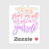 Sticker Guillemets d'auto-assistance, Projet vous inspiran (Feuille)