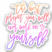 Sticker Guillemets d'auto-assistance, Projet vous inspiran (Recto)