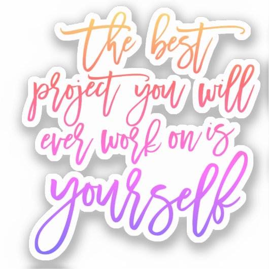 Sticker Guillemets d'auto-assistance, Projet vous inspiran (Recto)