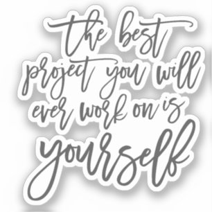 Sticker Guillemets d'auto-assistance, Projet vous inspiran
