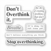 Sticker Guillemets Overthinker (Devant)