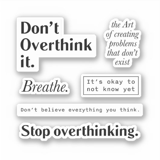 Sticker Guillemets Overthinker (Devant)