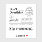 Sticker Guillemets Overthinker (Feuille)