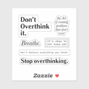 Sticker Guillemets Overthinker