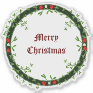 Sticker Guirlande de Noël gothique personnalisée