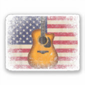 Sticker Guitar 4th of July Venin American Flag USA - Count (Recto)