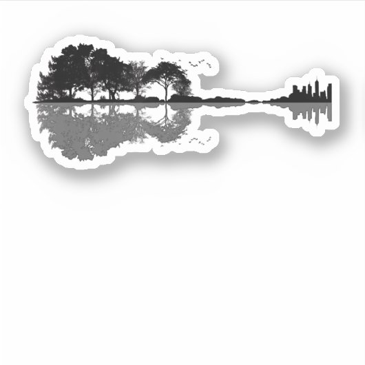 Sticker Guitar Lake Shadow (Devant)