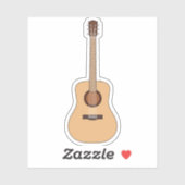 Sticker Guitare acoustique ! (Feuille)