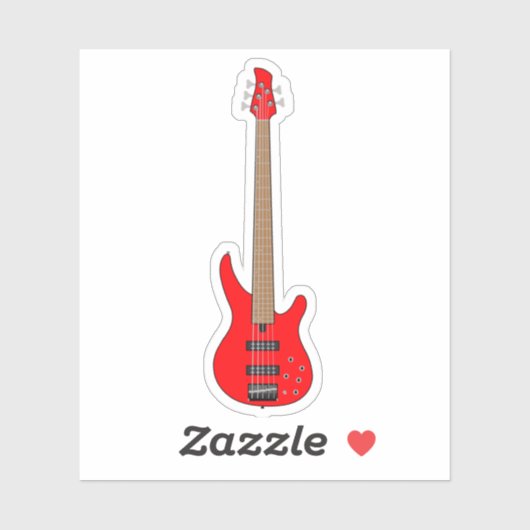 Sticker Guitare basse électrique ! (Feuille)