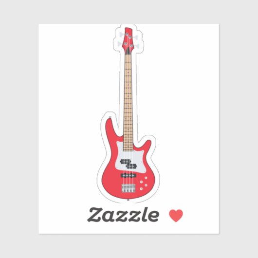 Sticker Guitare basse électrique ! (Feuille)