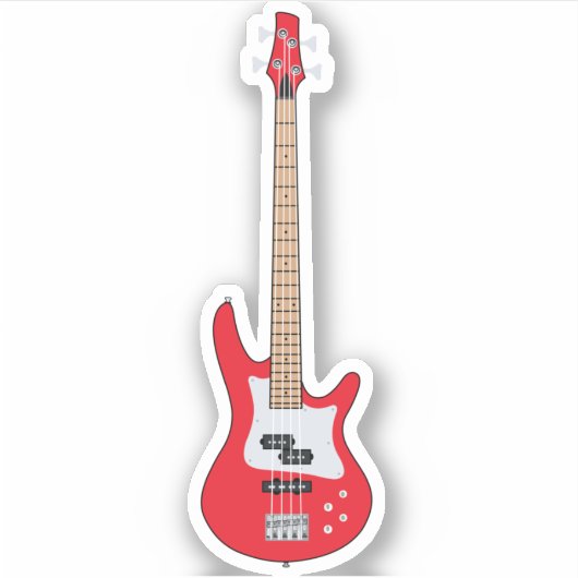 Sticker Guitare basse électrique ! (Devant)