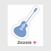 Sticker Guitare bleue (Feuille)