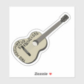 Sticker Guitare de Guthrie "Cette machine tue les fasciste (Feuille)
