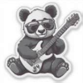 Sticker Guitare Jouer Panda imperméable (Devant)