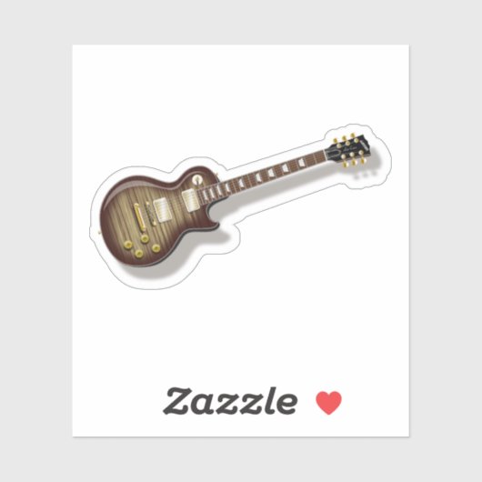 Sticker Guitare vintage (Feuille)