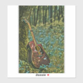Sticker Guitariste Birthday (Feuille)