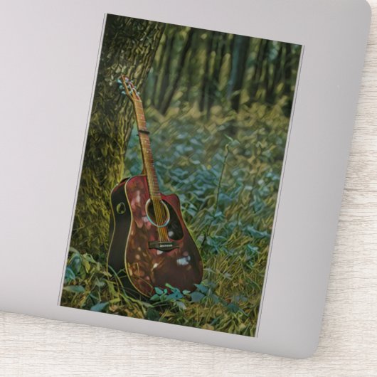 Sticker Guitariste Birthday (Détail)