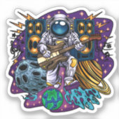 Sticker Guitariste galactique (Recto)