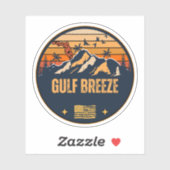 Sticker Gulf Breeze, Floride (Feuille)