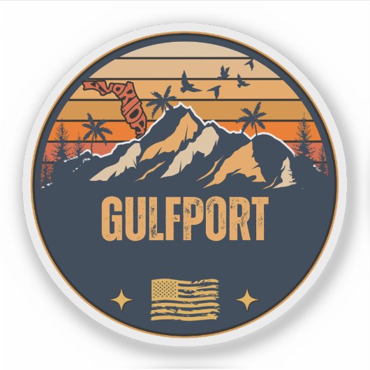 Sticker Gulfport, Floride (Devant)