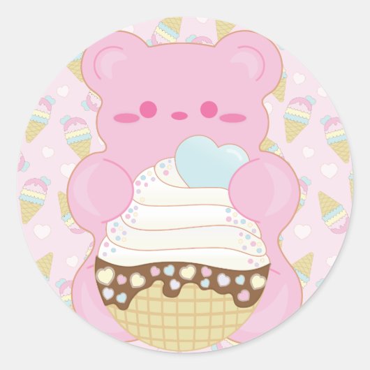 Sticker Gummi Sweet Ice Cream (Devant)