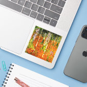 Sticker Gustav Klimt Birch Trees (Ordinateur portable avec iPhone)