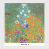 Sticker Gustav Klimt - Jardin des fleurs (Feuille)