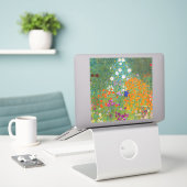 Sticker Gustav Klimt - Jardin des fleurs (Ordinateur portable sur le bureau)
