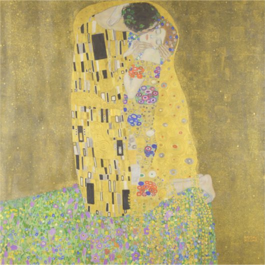 Sticker Gustav Klimt - Le baiser (Devant)
