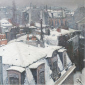 Sticker Gustave Caillebotte - Toits dans la neige (Devant)