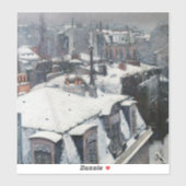 Sticker Gustave Caillebotte - Toits dans la neige (Feuille)