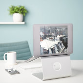 Sticker Gustave Caillebotte - Toits dans la neige (Ordinateur portable sur le bureau)