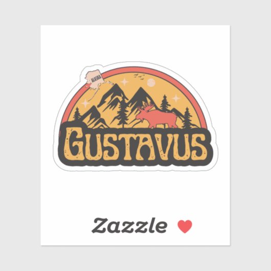 Sticker Gustavus, Alaska (Feuille)