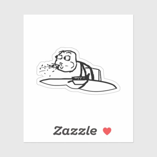 Sticker Guy Spitting Mème de céréales (Feuille)