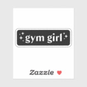 Sticker Gym fille esthétique (Feuille)
