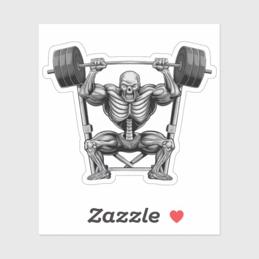 Sticker Gym Skeleton (Feuille)