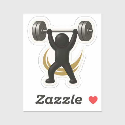 Sticker Gym - Weightlifter Design (Feuille)