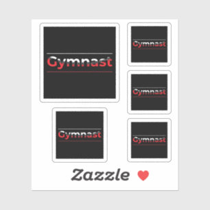 Sticker Gymnaste - Mot minimaliste moderne de gymnastique