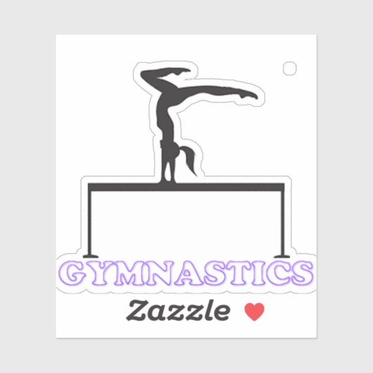 Sticker Gymnastique Filles Balancier (Feuille)