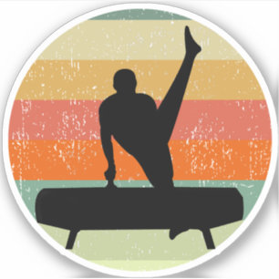 Sticker Gymnastique masculine Gymnaste masculine au couche