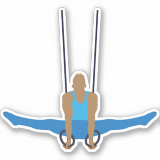 Sticker Gymnastique masculine sur anneaux