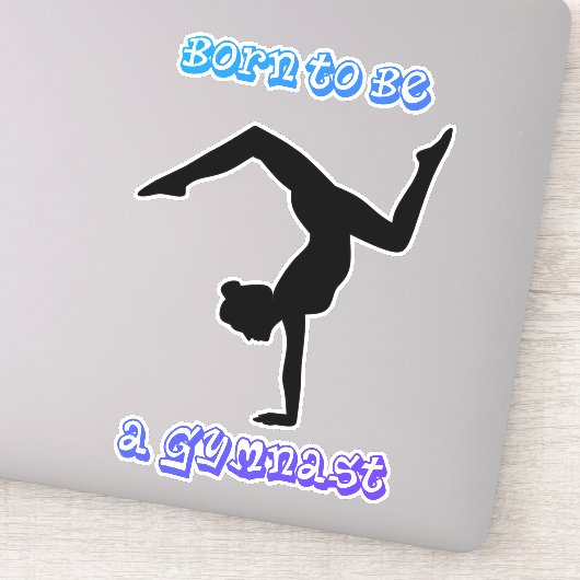 Sticker Gymnastique Né pour être Gymnaste (Détail)